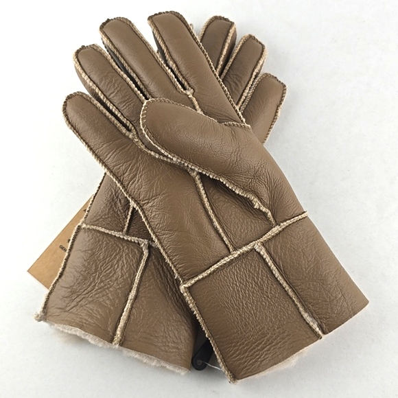 LAMO Women's 100% Premium Australian Sheepskin Genuine Tan Leather Gloves Size S - Picture 6 of 12